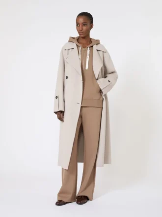 Sweat-shirt technique zippé en jersey, couleur camel