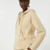 Sweat-shirt zippé en coton, couleur sable Sweat-shirt zippé en coton, couleur sable