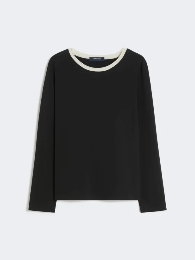 T-shirt basique en jersey, noir T-shirt basique en jersey, noir