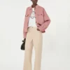 Veste Double Face en laine mélangée, rose antique
