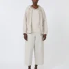 T-shirt en coton et modal, beige