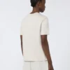 T-shirt en coton et modal, beige