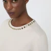 T-shirt en coton et modal, beige