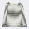 T-shirt en coton rayé, ivoire T-shirt en coton rayé, ivoire