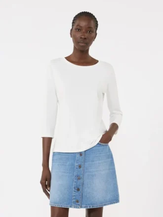 T-shirt en coton stretch, blanc T-shirt en coton stretch, blanc