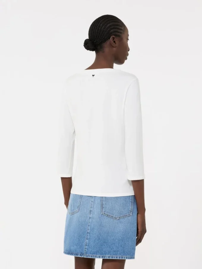 T-shirt en coton stretch, blanc