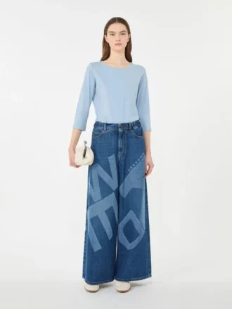 T-shirt en coton stretch, bleu clair T-shirt en coton stretch, bleu clair
