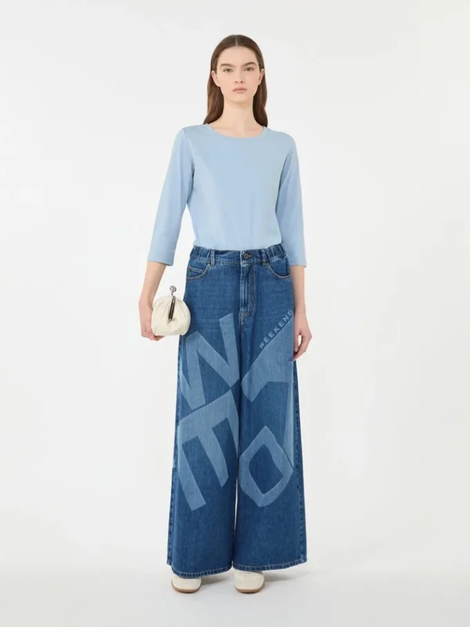 T-shirt en coton stretch, bleu clair T-shirt en coton stretch, bleu clair