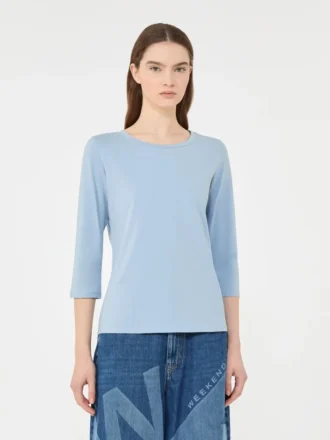 T-shirt en coton stretch, bleu clair T-shirt en coton stretch, bleu clair