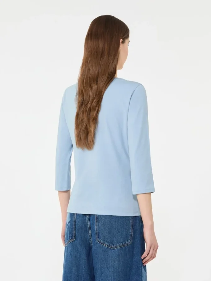 T-shirt en coton stretch, bleu clair T-shirt en coton stretch, bleu clair
