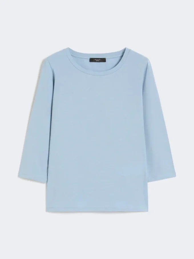 T-shirt en coton stretch, bleu clair T-shirt en coton stretch, bleu clair