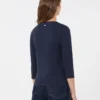 T-shirt en coton stretch, bleu marine T-shirt en coton stretch, bleu marine