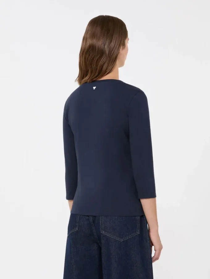 T-shirt en coton stretch, bleu marine T-shirt en coton stretch, bleu marine
