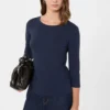T-shirt en coton stretch, bleu marine T-shirt en coton stretch, bleu marine