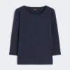 T-shirt en coton stretch, bleu marine T-shirt en coton stretch, bleu marine