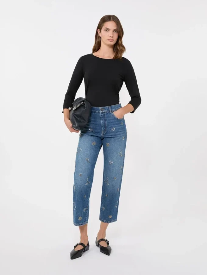 T-shirt en coton stretch, noir T-shirt en coton stretch, noir