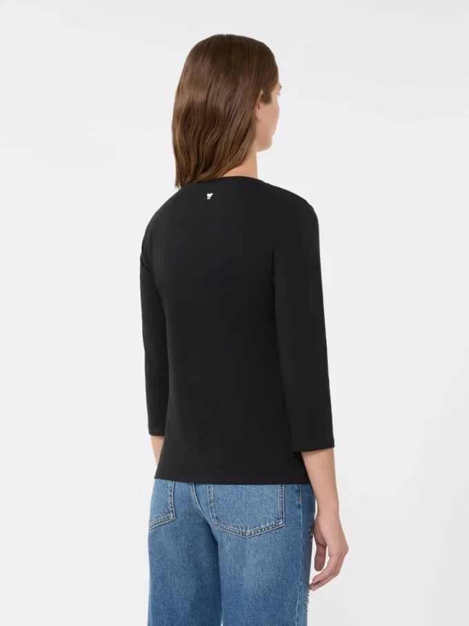 T-shirt en coton stretch, noir T-shirt en coton stretch, noir