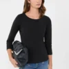 T-shirt en coton stretch, noir T-shirt en coton stretch, noir