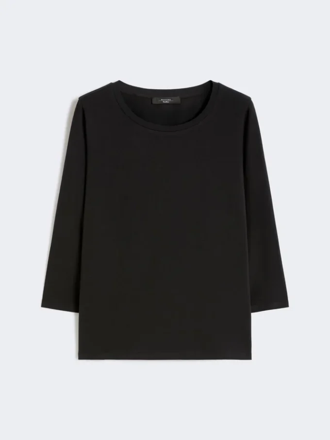 T-shirt en coton stretch, noir T-shirt en coton stretch, noir