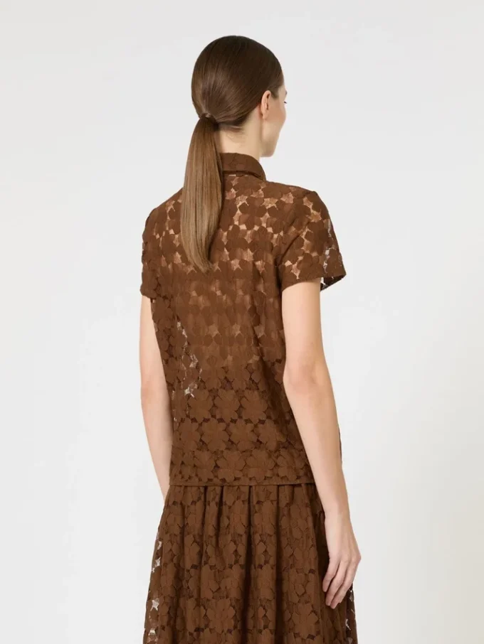 T-shirt en dentelle, chocolat T-shirt en dentelle, chocolat