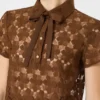 T-shirt en dentelle, chocolat T-shirt en dentelle, chocolat