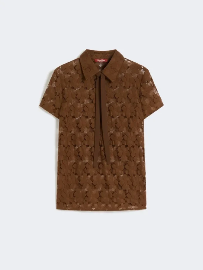 T-shirt en dentelle, chocolat T-shirt en dentelle, chocolat