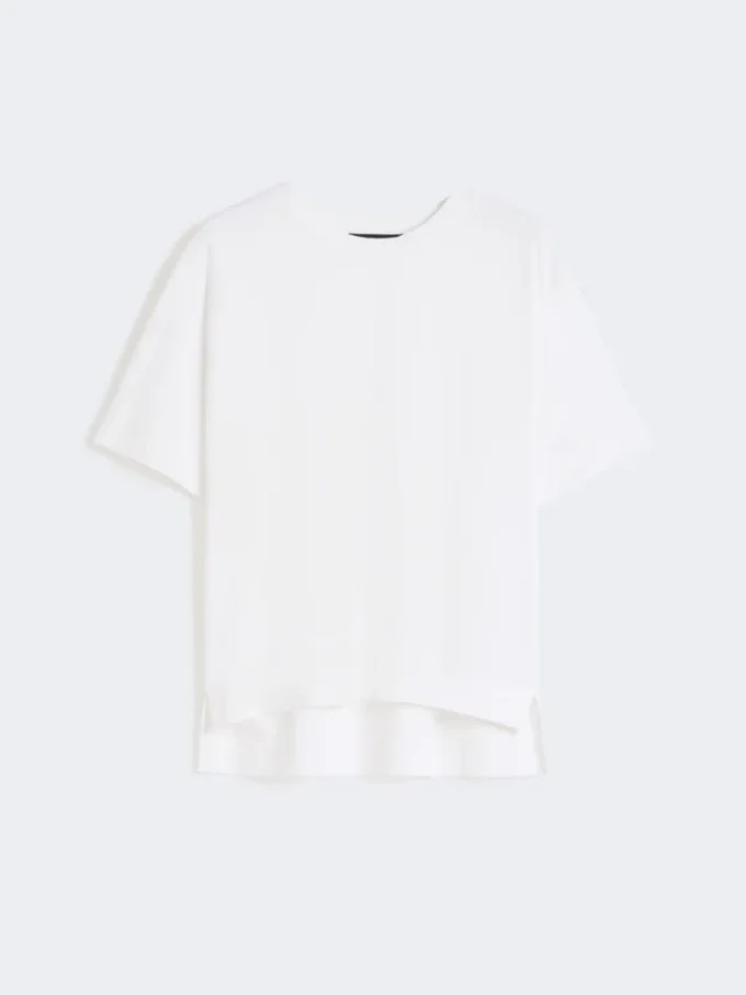 T-shirt en jersey de coton, blanc