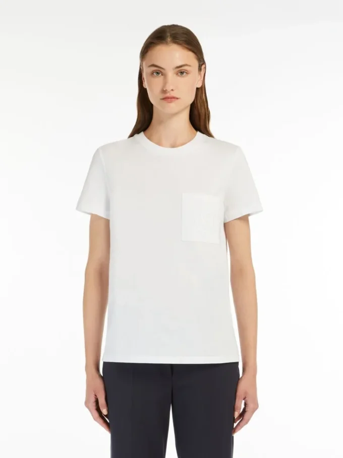 T-shirt en jersey de coton, blanc optique T-shirt en jersey de coton, blanc optique