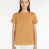 T-shirt en jersey de coton, couleur camel