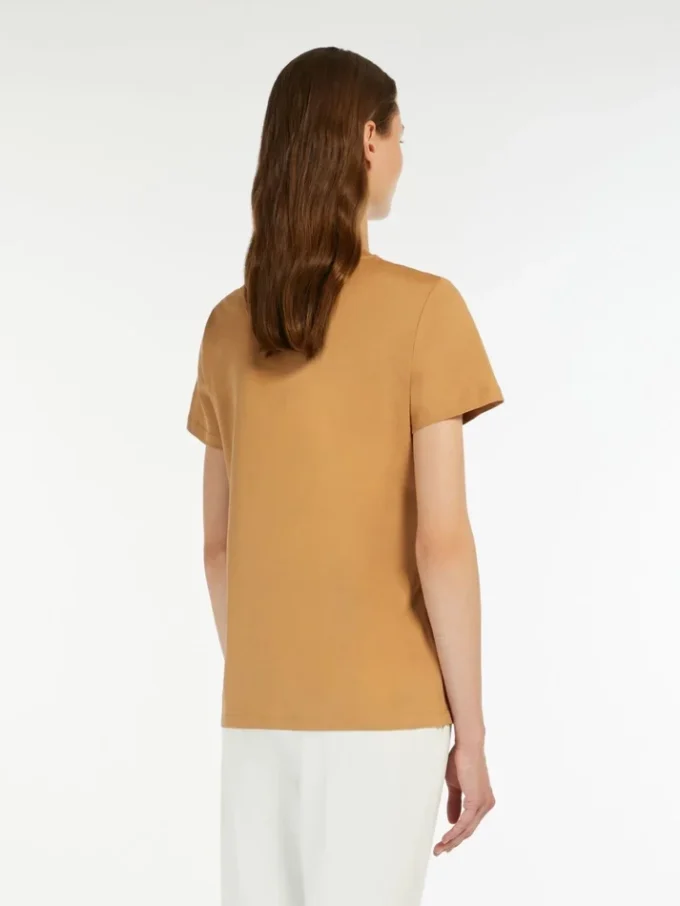 T-shirt en jersey de coton, couleur camel