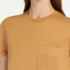 T-shirt en jersey de coton, couleur camel