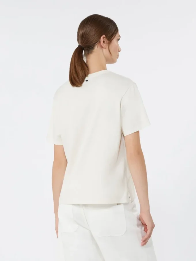 T-shirt en jersey de coton, écru