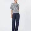 T-shirt en jersey de coton imprimé, bleu marine T-shirt en jersey de coton imprimé, bleu marine