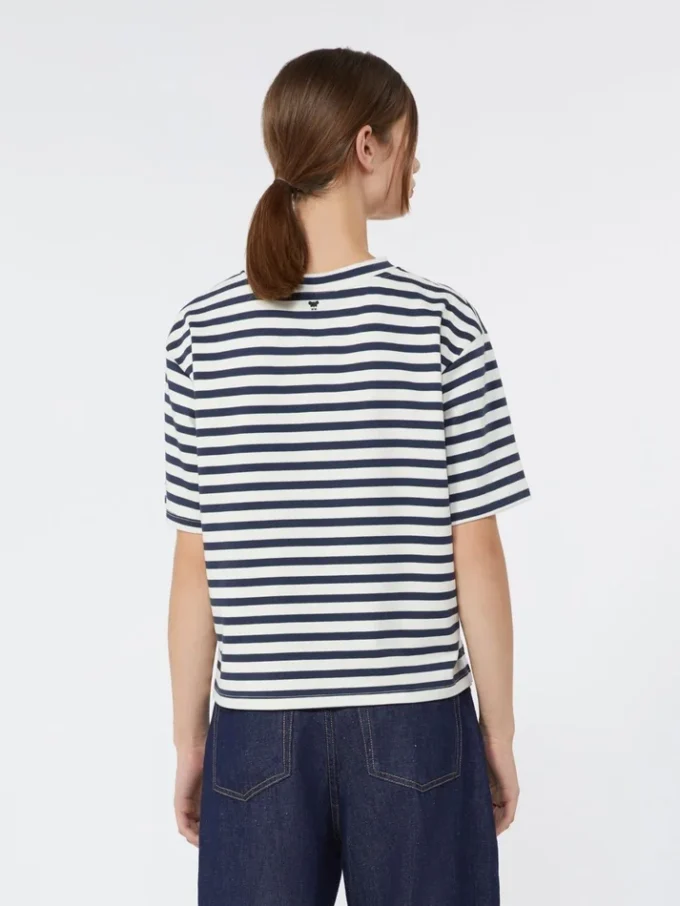 T-shirt en jersey de coton imprimé, bleu marine T-shirt en jersey de coton imprimé, bleu marine