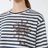T-shirt en jersey de coton imprimé, bleu marine T-shirt en jersey de coton imprimé, bleu marine