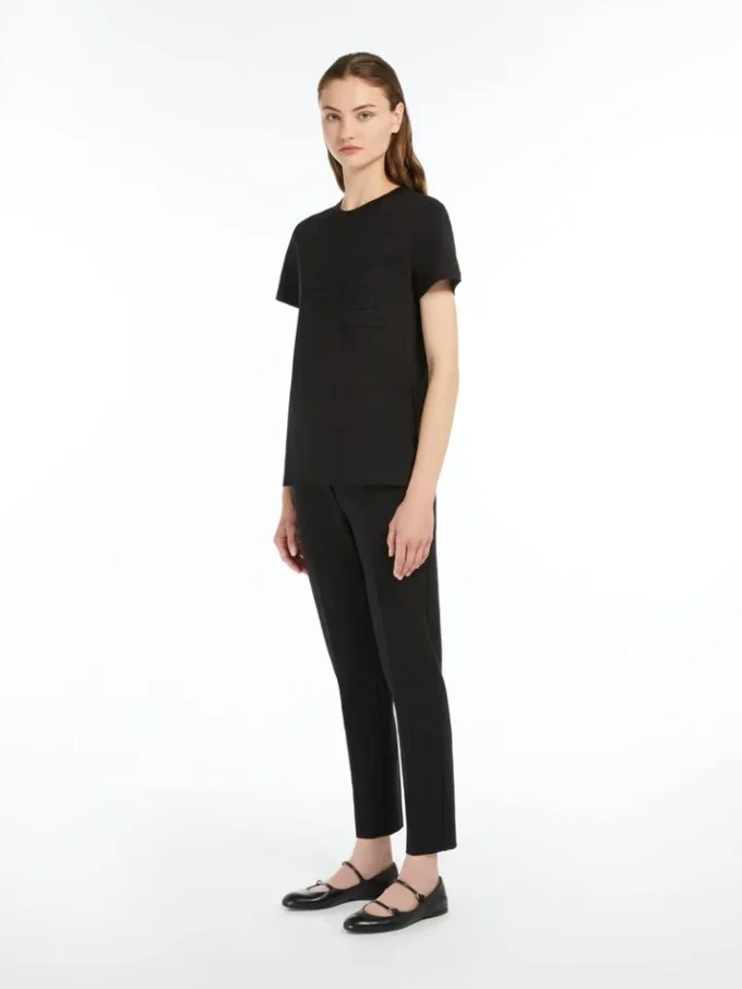 T-shirt en jersey de coton, noir
