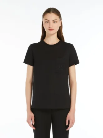 T-shirt en jersey de coton, noir