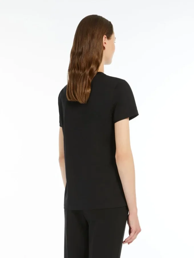 T-shirt en jersey de coton, noir