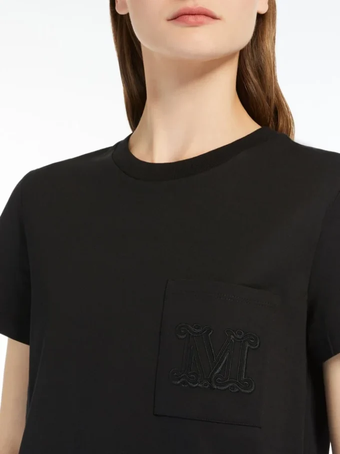 T-shirt en jersey de coton, noir