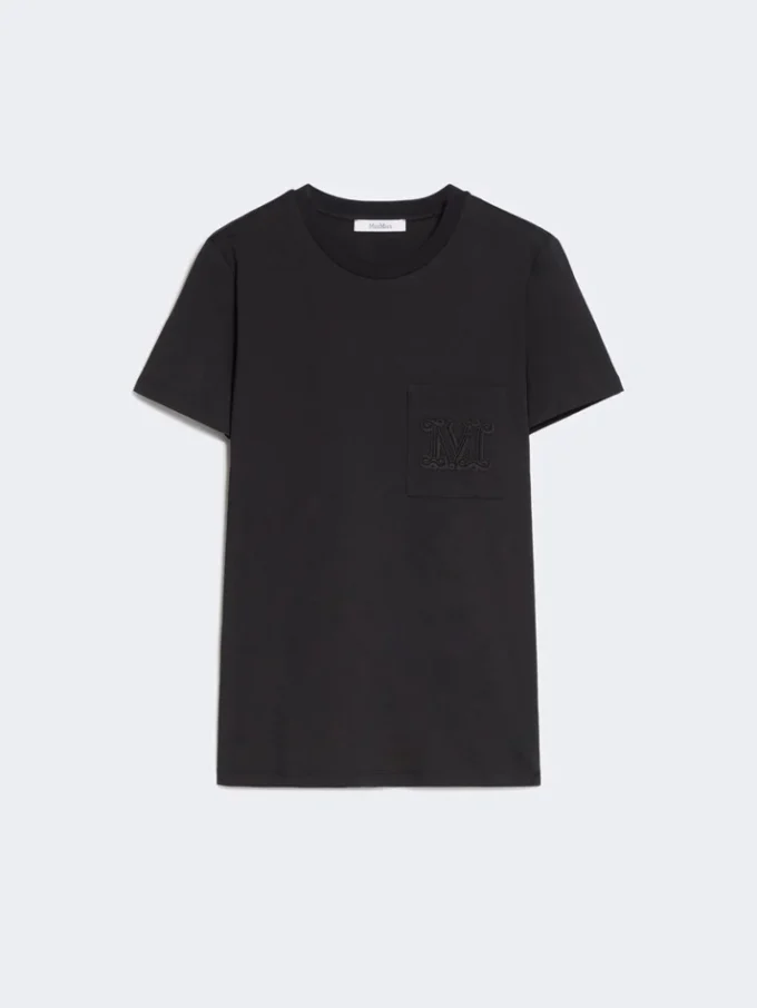 T-shirt en jersey de coton, noir