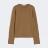 T-shirt en jersey de laine, couleur tabac T-shirt en jersey de laine, couleur tabac