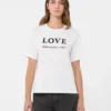 T-shirt en jersey orné d&rsquo;imprimés et de broderies, blanc