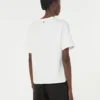 T-shirt en jersey orné d&rsquo;imprimés et de broderies, blanc