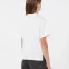 T-shirt en jersey orné d&rsquo;imprimés et de broderies, blanc