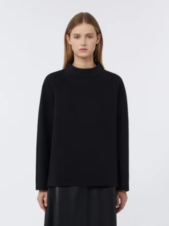 T-shirt en jersey scuba, noir