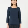 T-shirt en maille de coton, bleu outremer