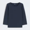 T-shirt en maille de coton, bleu outremer