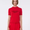 T-shirt en maille de laine et cachemire, rouge T-shirt en maille de laine et cachemire, rouge