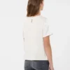 T-shirt en satin et jersey, écru T-shirt en satin et jersey, écru