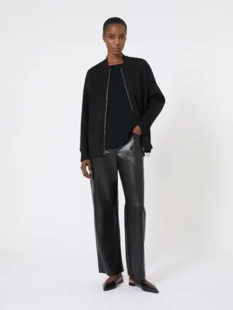 T-shirt en satin, noir